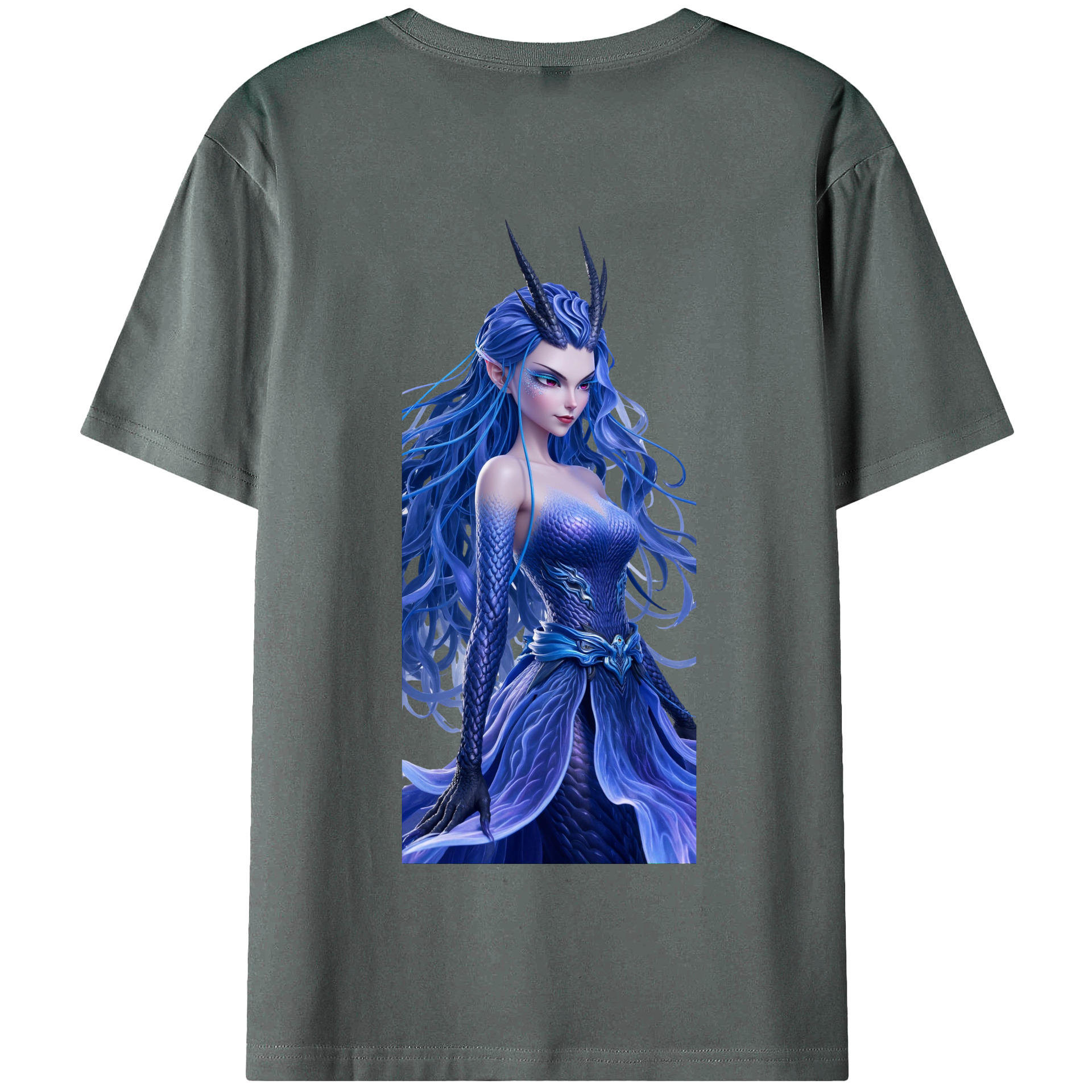 （画像用） Ne Zha 2 ナタ 魔童の大暴れ 綿100％半袖Tシャツ（背面プリント）
